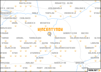 map of Wincentynów