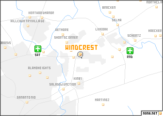 map of Windcrest