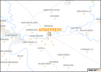 map of Windermere