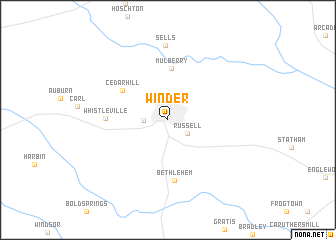 map of Winder