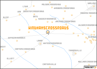 map of Windhams Crossroads