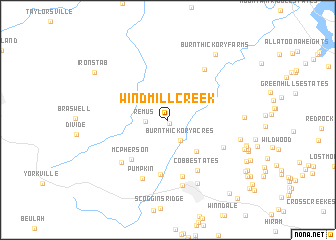 map of Windmill Creek