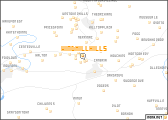map of Windmill Hills