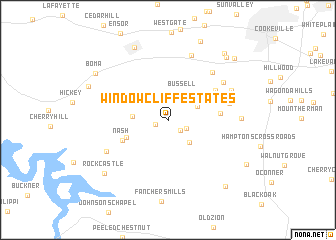 map of Window Cliff Estates