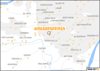 map of Windsor Springs