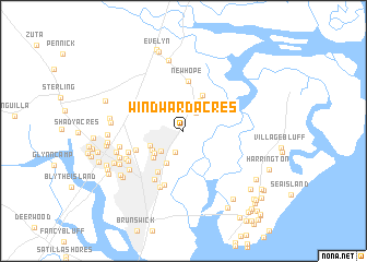 map of Windward Acres