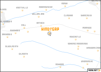 map of Windy Gap