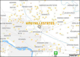 map of Windy Hill Estates