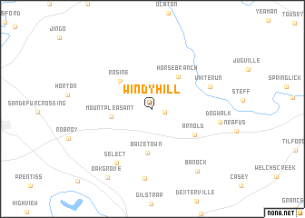 map of Windy Hill