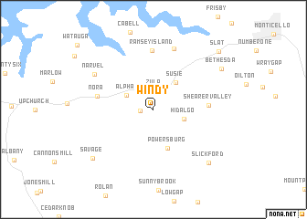 map of Windy