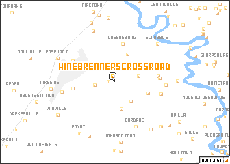 map of Winebrenners Crossroad