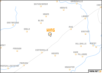 map of Wing