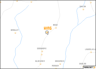 map of Wing