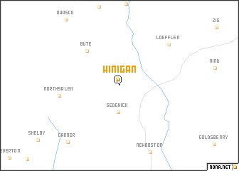 map of Winigan