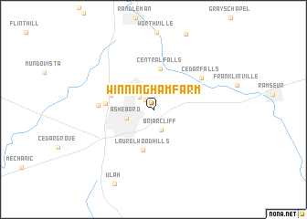 map of Winningham Farm