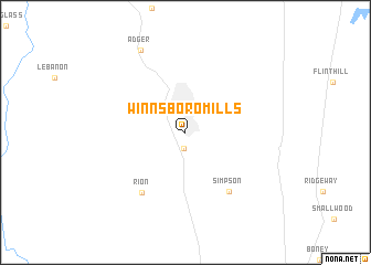 map of Winnsboro Mills