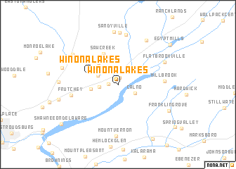 map of Winona Lakes