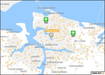 map of Winona