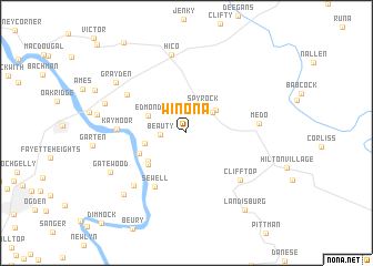 map of Winona