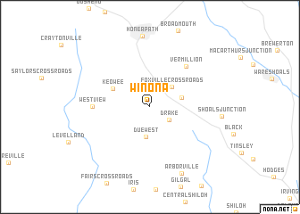 map of Winona