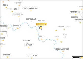 map of Winona
