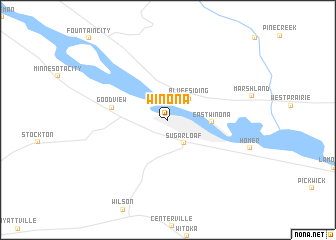 map of Winona