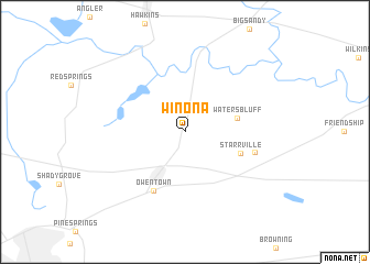 map of Winona