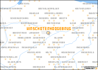 map of Winschoterhoogebrug
