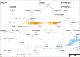 map of Winterborne Kingston