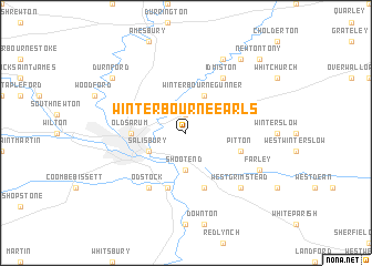 map of Winterbourne Earls