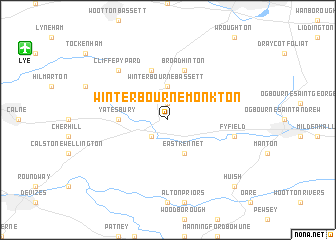 map of Winterbourne Monkton