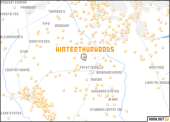 map of Winterthur Woods