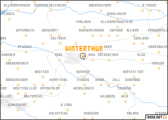 map of Winterthur