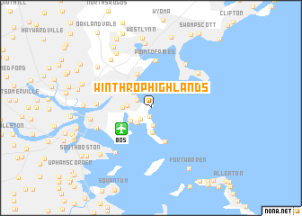 map of Winthrop Highlands