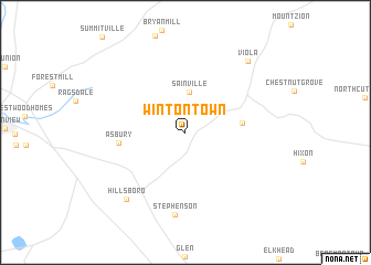 map of Winton Town