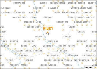 map of Wióry