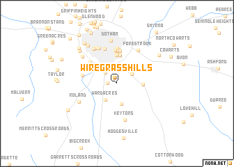 map of Wiregrass Hills