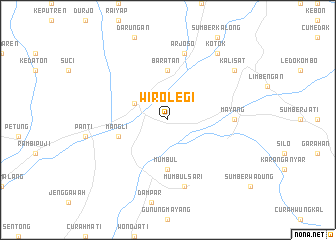 map of Wirolegi