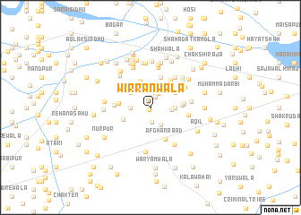 map of Wīrrānwāla
