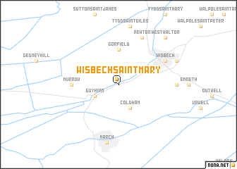 map of Wisbech Saint Mary