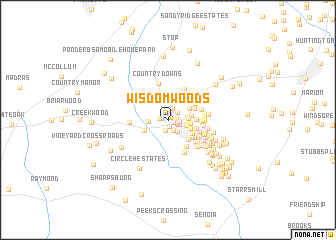 map of Wisdom Woods