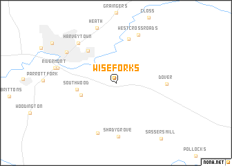 map of Wise Forks