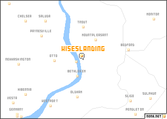 map of Wises Landing
