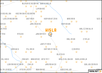 map of Wisła