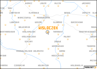 map of Wisłoczek