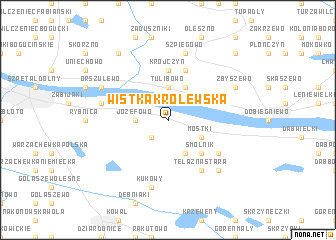 map of Wistka Królewska