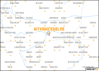 map of Witkowice Dolne