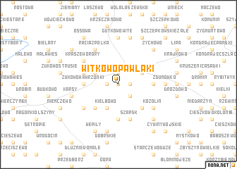 map of Witkowo Pawlaki