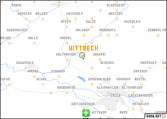 map of Wittbeck