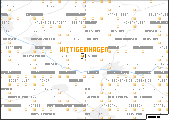 map of Wittigenhagen